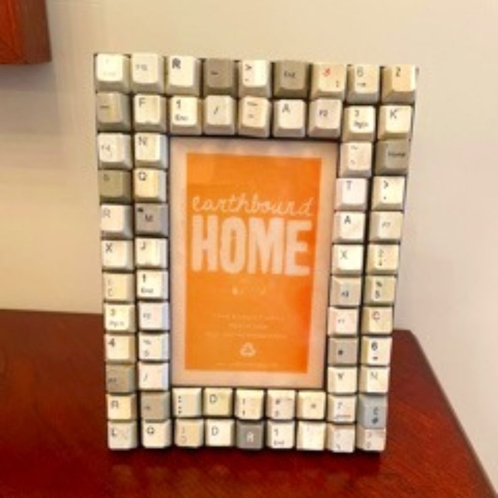 Upcycled Computer Keyboard Keys Frame